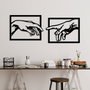 Wallity Hands Escultura de Pared de Metal Negra (2 Piezas)